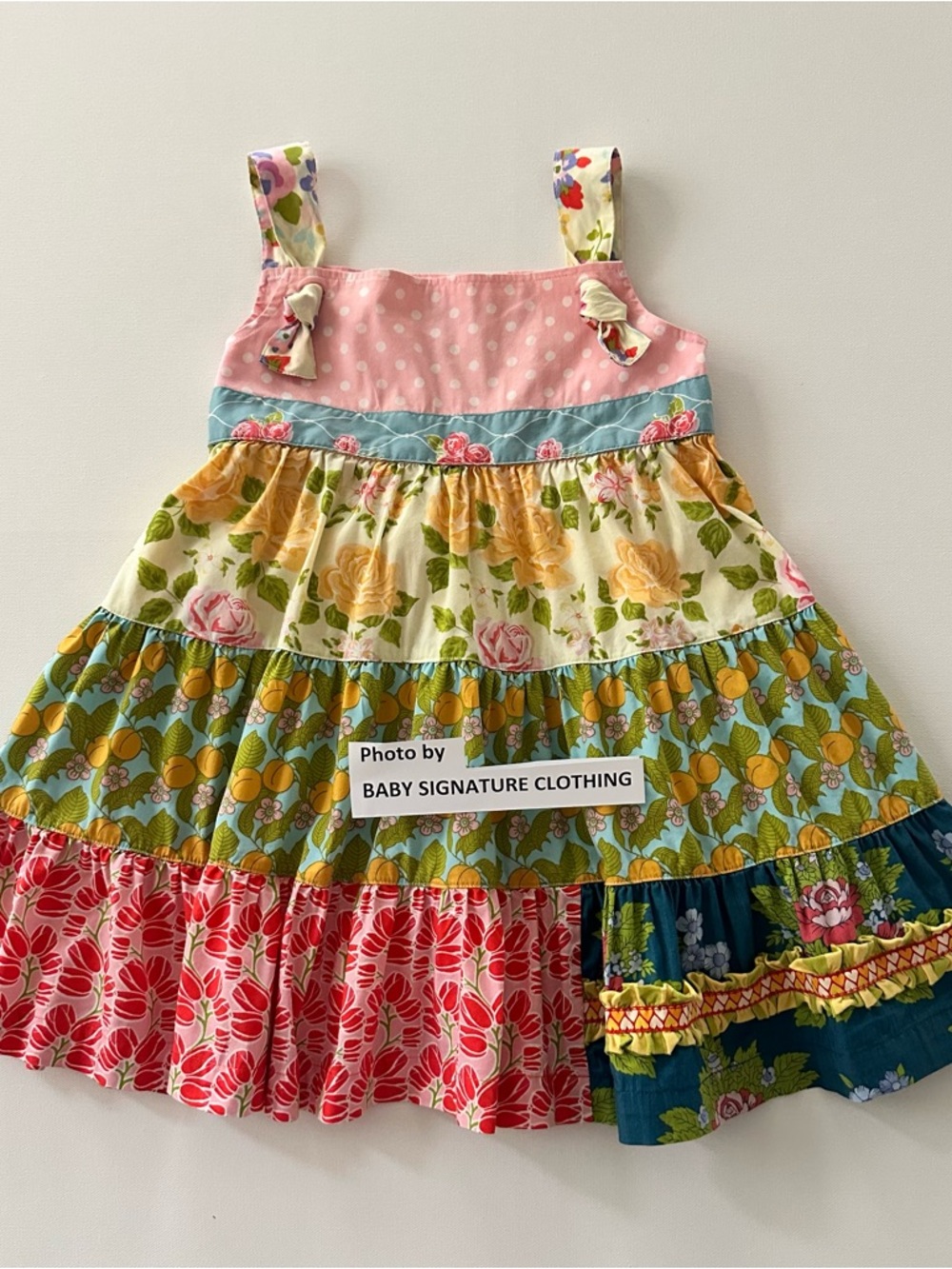 Matilda Jane Girls 4 Knot Floral Fruit Twirl Dress Spring Summer